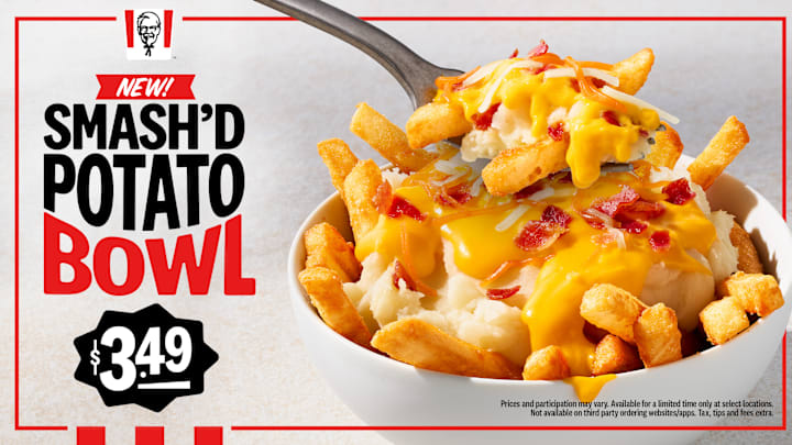 KFC tests NEW Smash’d Potato Bowl filled with fries, mashed potatoes and more 
