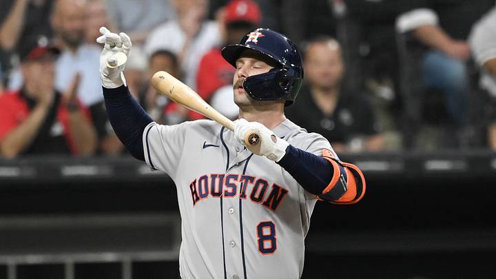 Houston Astros first baseman Christian Walker (8). Mandatory Credit: Matt Marton-Imagn Images
