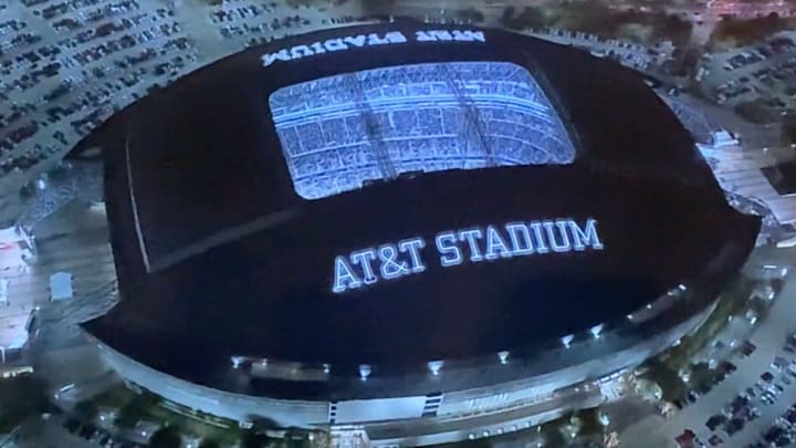 AT&T Stadium had the roof open for Monday Night Football in Week 14. AT&T Stadium had the roof open for Monday Night Football in Week 14.