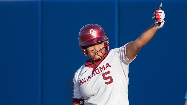 Oklahoma slugger Ella Parker totaled five RBIs against Arizona on Saturday night.