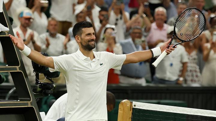 Novak Djokovic was the last man standing after five hours and 15 minutes—the longest Wimbledon quarterfinal ever—against Felix Auger-Aliassime. . Novak Djokovic was the last man standing after five hours and 15 minutes—the longest Wimbledon quarterfinal ever—against Felix Auger-Aliassime. .