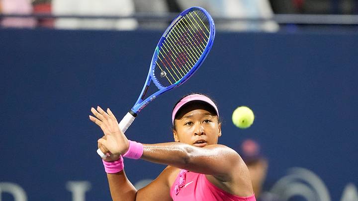 Aug 11, 2026; Toronto, Ontario, Canada; Naomi Osaka (JPN) goes to hit a ball to Elena Rybakina (not pictured) during the quarter finals at the National Bank Open at Sobeys Stadium. Mandatory Credit: John E. Sokolowski-Imagn Images Aug 11, 2026; Toronto, Ontario, Canada; Naomi Osaka (JPN) goes to hit a ball to Elena Rybakina (not pictured) during the quarter finals at the National Bank Open at Sobeys Stadium. Mandatory Credit: John E. Sokolowski-Imagn Images