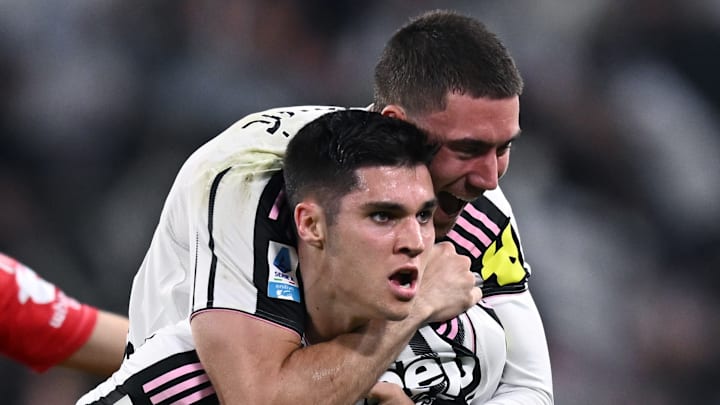 Juve's Vasilije Adzic ended up as the hero against Inter Milan, with striker Dusan Vlahoviuc giving the teenager a celebratory hug