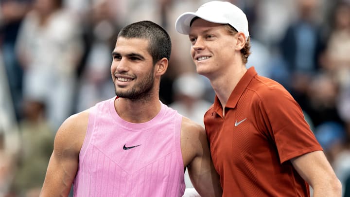 Carlos Alcaraz defeated Jannik Sinner in four sets in the 2025 U.S. Open final.