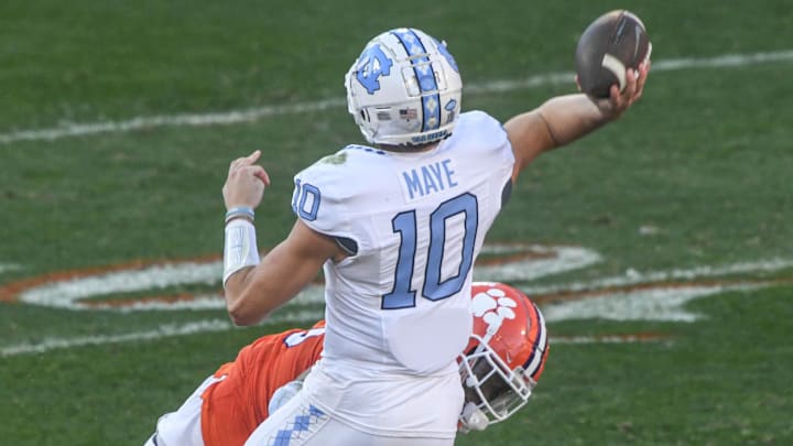 Drake Maye is now favored in betting markets to be drafted No. 3 overall