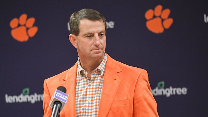 Clemson football head coach Dabo Swinney speaks during National Signing Day on Feb. 2.

Clemson National Signing Day Feb 2