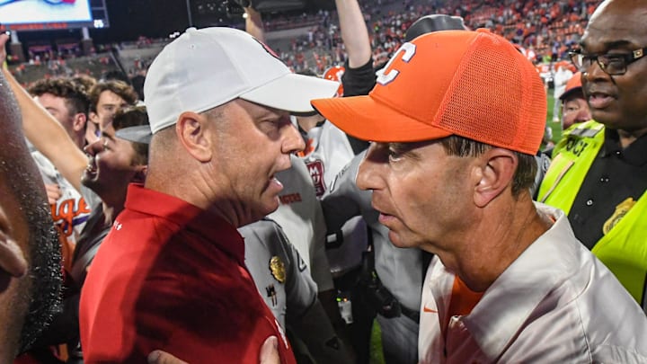 Louisville head coach Jeff Brohm was successful in his last effort against Clemson, winning 33-21 in Memorial Stadium.