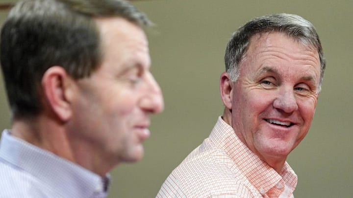 Clemson offensive coordinator retold the story of how head coach Dabo Swinney reached out to him on a Clemson Athletics podcast.