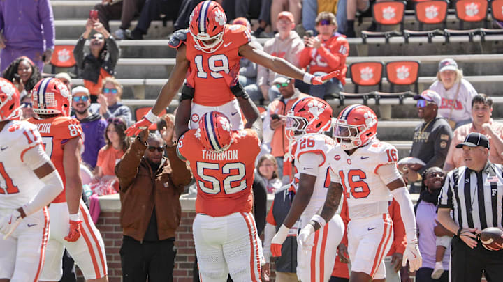 Clemson wide receiver Gordon Sellars (19) had a big day in Saturday's spring scrimmage at Memorial Stadium. Clemson wide receiver Gordon Sellars (19) had a big day in Saturday's spring scrimmage at Memorial Stadium.