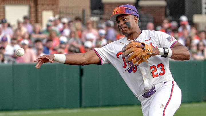 Clemson second baseman Jarren Purify could get a nod in the starting lineup after being out with a hand injury.