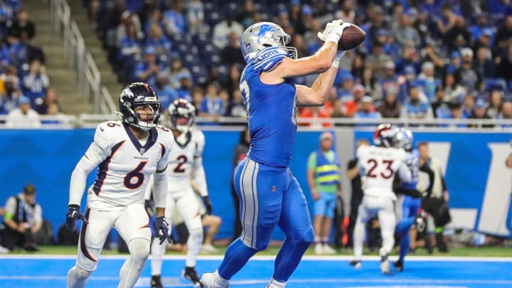 Detroit Lions tight end Sam LaPorta (87).