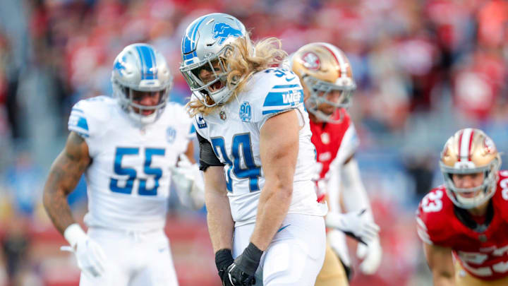 Lions linebacker Alex Anzalone. Lions linebacker Alex Anzalone.