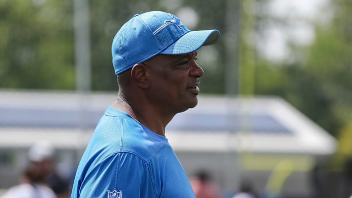 Detroit Lions assistant general manager Ray Agnew after the joint practice with New York Giants at Detroit Lions headquarters and training facility in Allen Park on Wednesday, August 9, 2023.