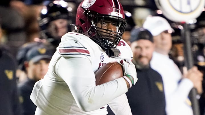 Vanderbilt linebacker Kane Patterson (19) grabs South Carolina defensive lineman Tonka Hemingway (91) during the third quarter at FirstBank Stadium in Nashville, Tenn., Saturday, Nov. 5, 2022. Vanderbilt linebacker Kane Patterson (19) grabs South Carolina defensive lineman Tonka Hemingway (91) during the third quarter at FirstBank Stadium in Nashville, Tenn., Saturday, Nov. 5, 2022.