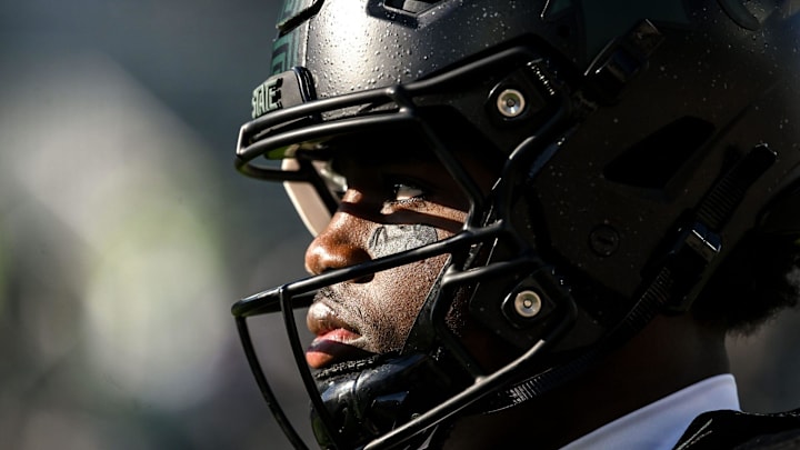 Michigan State's Nick Marsh looks on before the game against Indiana on Saturday, Nov. 2, 2024, at Spartan Stadium in East Lansing.
