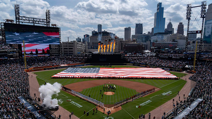 Opening Day at Comerica Park