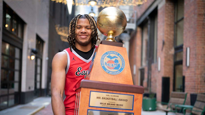 Trey McKenney, a five-star guard of Orchard Lake St. Mary’s, is the 45th annual Hal Schram Mr. Basketball award winner Trey McKenney, a five-star guard of Orchard Lake St. Mary’s, is the 45th annual Hal Schram Mr. Basketball award winner