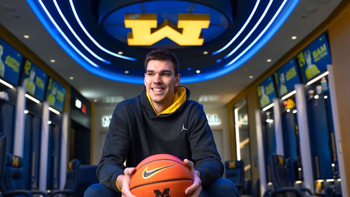 University of Michigan basketball center Vlad Goldin University of Michigan basketball center Vlad Goldin