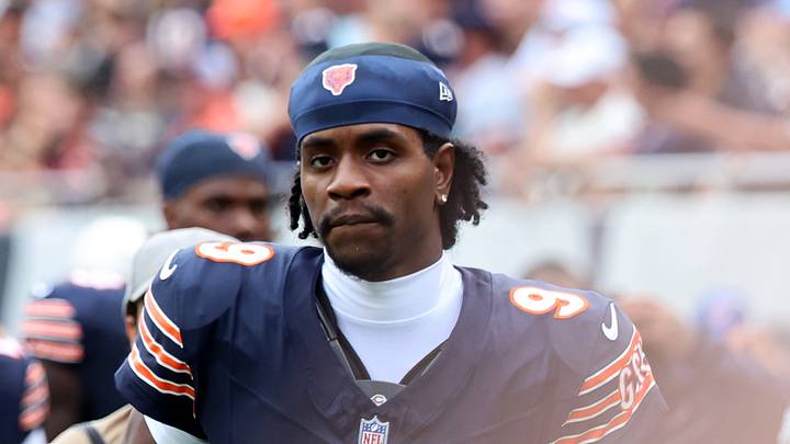 Aug 15, 2026; Chicago, Illinois, USA; Chicago Bears wide receiver Jahdae Walker (9) during the first half at Soldier Field. Mandatory Credit: Mike Dinovo-Imagn Images Aug 15, 2026; Chicago, Illinois, USA; Chicago Bears wide receiver Jahdae Walker (9) during the first half at Soldier Field. Mandatory Credit: Mike Dinovo-Imagn Images