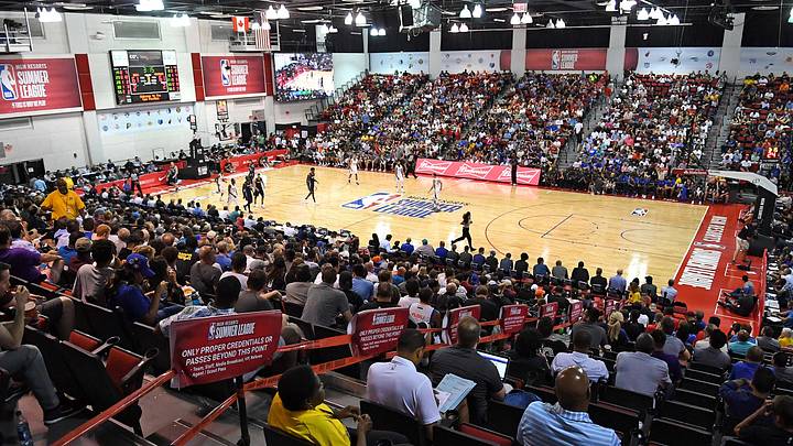 Jul 8, 2018; Las Vegas, NV, USA; The Dallas Mavericks play against the Milwaukee Bucks during the NBA Summer League at Cox Pavilion. Mandatory Credit: Stephen R. Sylvanie-USA TODAY Sports