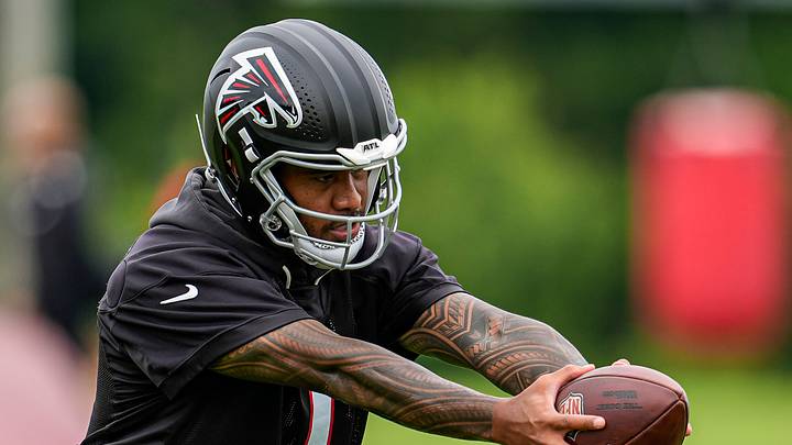 Jun 16, 2026; Atlanta, GA, USA; Atlanta Falcons quarterback Tua Tagovailoa (1) in action on the field during Minicamp. Mandatory Credit: Dale Zanine-Imagn Images Jun 16, 2026; Atlanta, GA, USA; Atlanta Falcons quarterback Tua Tagovailoa (1) in action on the field during Minicamp. Mandatory Credit: Dale Zanine-Imagn Images