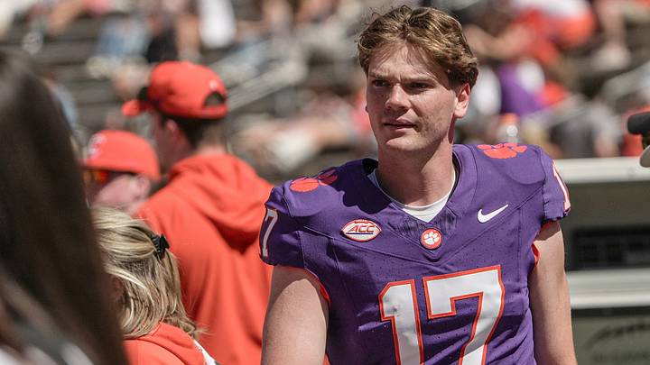 Clemson quarterback Christopher Vizzina (17) after the annual Clemson Orange and White spring game at Memorial Stadium. Clemson quarterback Christopher Vizzina (17) after the annual Clemson Orange and White spring game at Memorial Stadium.