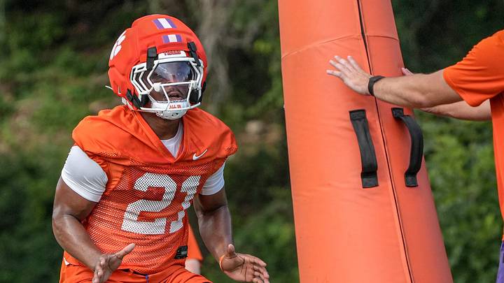 Clemson running back Jarvis Green (21) during practice in the at the Allen N. Reeves Sports Complex in Clemson, S.C. Clemson running back Jarvis Green (21) during practice in the at the Allen N. Reeves Sports Complex in Clemson, S.C.