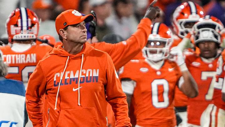 Clemson head coach Dabo Swinney in the closing seconds the fourth quarter with Virginia Tech Hokies at Memorial Stadium Saturday, October 24, 2026. Clemson head coach Dabo Swinney in the closing seconds the fourth quarter with Virginia Tech Hokies at Memorial Stadium Saturday, October 24, 2026.