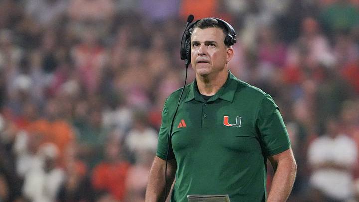 Miami Hurricanes Head Coach Mario Cristobal during the fourth quarter in a game with Clemson at Memorial Stadium Saturday, October 3, 2026. Miami Hurricanes Head Coach Mario Cristobal during the fourth quarter in a game with Clemson at Memorial Stadium Saturday, October 3, 2026.