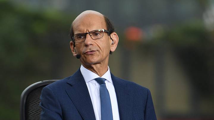 Paul Finebaum, radio and ESPN television personality, gets ready to speak on television. Paul Finebaum, radio and ESPN television personality, gets ready to speak on television.