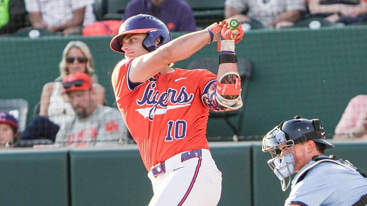 Clemson infielder Jason Fultz Jr bats against University of North Carolina during the bottom of the second inning. Clemson infielder Jason Fultz Jr bats against University of North Carolina during the bottom of the second inning.