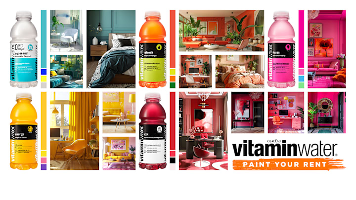 vitaminwater Paint Your Rent Moodboard