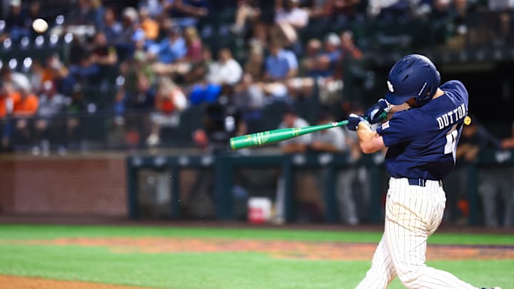 Auburn Tigers reserve infielder Andrew Dutton saw a dream come true home run in his first, and maybe only, at-bat at Auburn. Auburn Tigers reserve infielder Andrew Dutton saw a dream come true home run in his first, and maybe only, at-bat at Auburn.