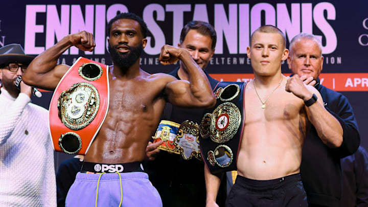 Jaron Ennis (left) and Eimantas Stanionis (right).