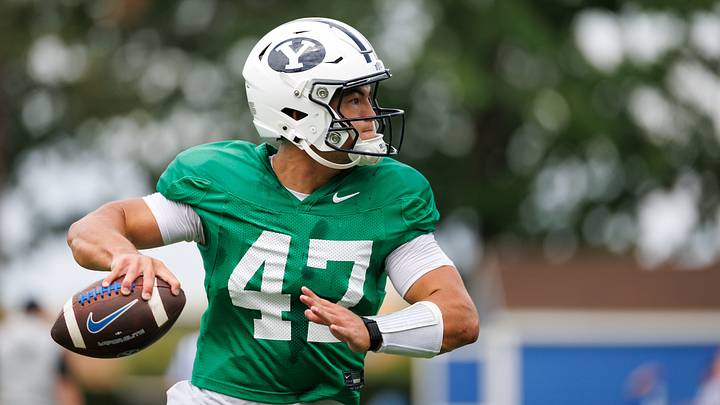 BYU QB Bear Bachmeier at Fall Camp BYU QB Bear Bachmeier at Fall Camp