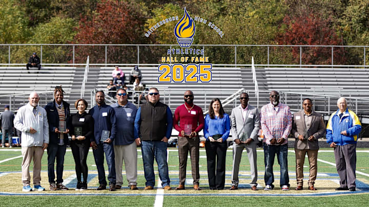 (From left) Patrick Calvin, Adrienne Beard, Genie LaVine, Cornell Hawkins, Jimmy Wingo, John Rydzewski, Ronald Frazier, Katie Bolac, Sheldon Hutchinson, Tre Sutton, Jay Colbert and Tim Kowalchick. 