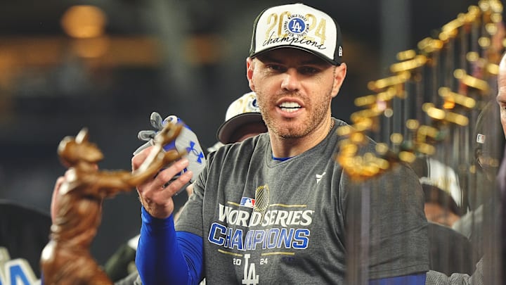 The Dodgers' Freddie Freeman was named the 2024 World Series MVP on Wednesday night.