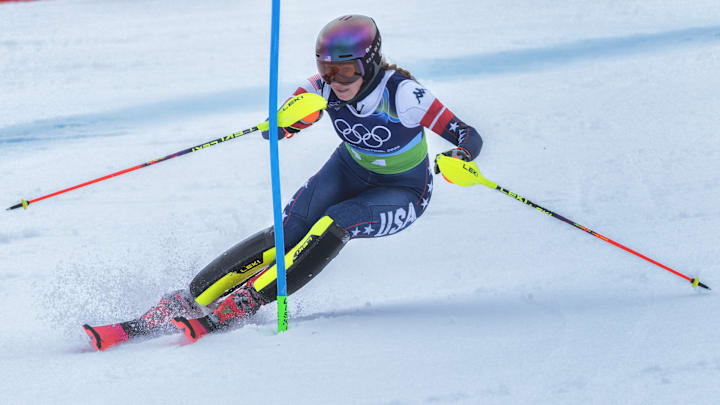 Mikaela Shiffrin closed out a women's slalom win to break a long Olympics medal drought. Mikaela Shiffrin closed out a women's slalom win to break a long Olympics medal drought.