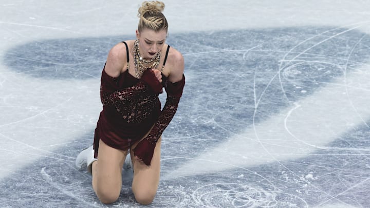 Amber Glenn made a costly mistake during the women’s short program. 