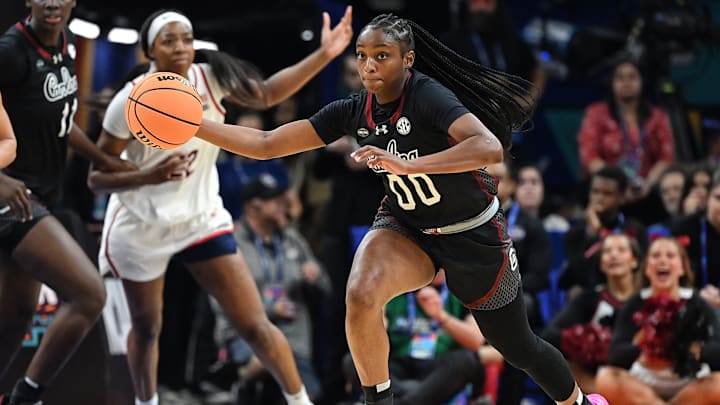 South Carolina handed UConn its first loss of the year in the Final Four, ending their hopes for back-to-back national titles.