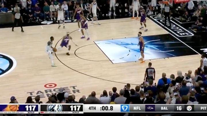 Randle sunk an open three-pointer to finish off Phoenix