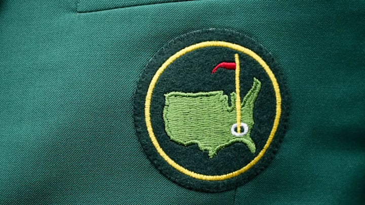 A logo adorns a member's jacket during a practice round for The Masters golf tournament at the Augusta National Golf Club in Augusta, Ga., on April 3, 2023.

Syndication The Augusta Chronicle