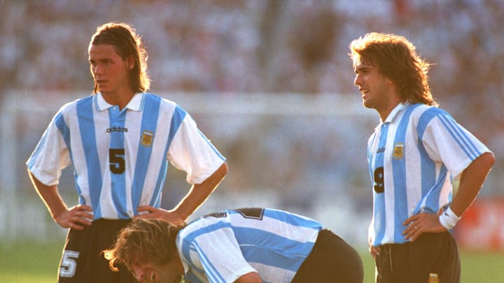 Batistuta y Redondo con la Selección Argentina