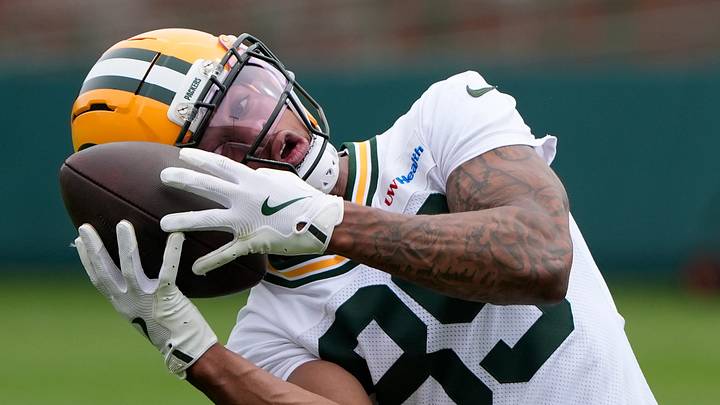 Wide receiver Brenden Rice (89) participates in mandatory Green Bay Packers minicamp Thursday, June 11, 2026, at the Don Hutson Center. Wide receiver Brenden Rice (89) participates in mandatory Green Bay Packers minicamp Thursday, June 11, 2026, at the Don Hutson Center.