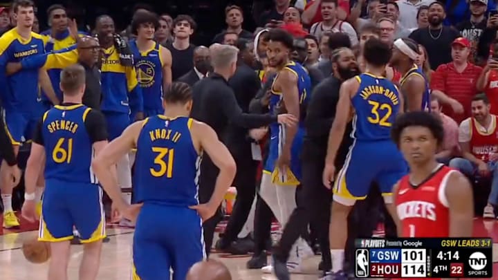 The Rockets and Warriors got into it late in Game 5