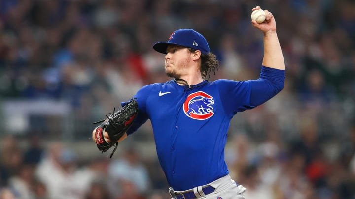 Sep 26, 2023; Atlanta, Georgia, USA; Chicago Cubs starting pitcher Justin Steele (35) throws