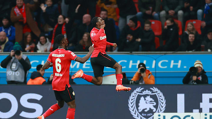 Jeremie Frimpong bejubelt sein Tor gegen Hertha Jeremie Frimpong bejubelt sein Tor gegen Hertha