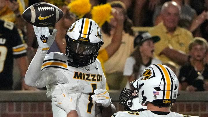 Missouri is favored against Kansas in the second round of the college football season. Missouri is favored against Kansas in the second round of the college football season.