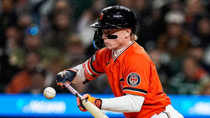 Detroit Tigers center fielder Max Clark (15). Detroit Tigers center fielder Max Clark (15).