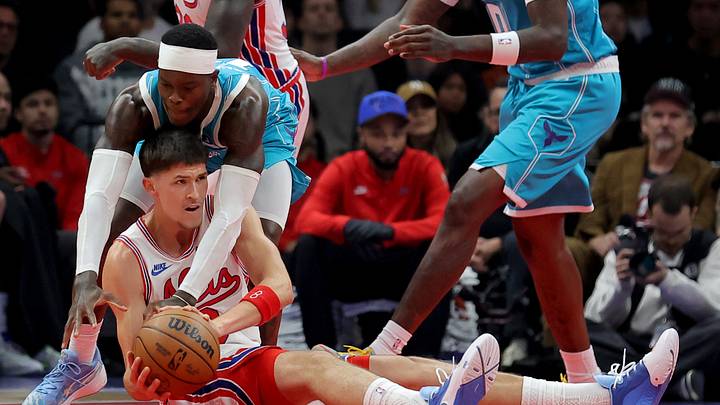 Oct 21, 2026; Brooklyn, New York, USA; Charlotte Hornets guard Dennis Schroder (17) tries to grab the ball from Brooklyn Nets guard Egor Demin (8) during the first quarter at Barclays Center. Mandatory Credit: Brad Penner-Imagn Images Oct 21, 2026; Brooklyn, New York, USA; Charlotte Hornets guard Dennis Schroder (17) tries to grab the ball from Brooklyn Nets guard Egor Demin (8) during the first quarter at Barclays Center. Mandatory Credit: Brad Penner-Imagn Images